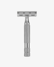 6C Safety Razor White Chrome