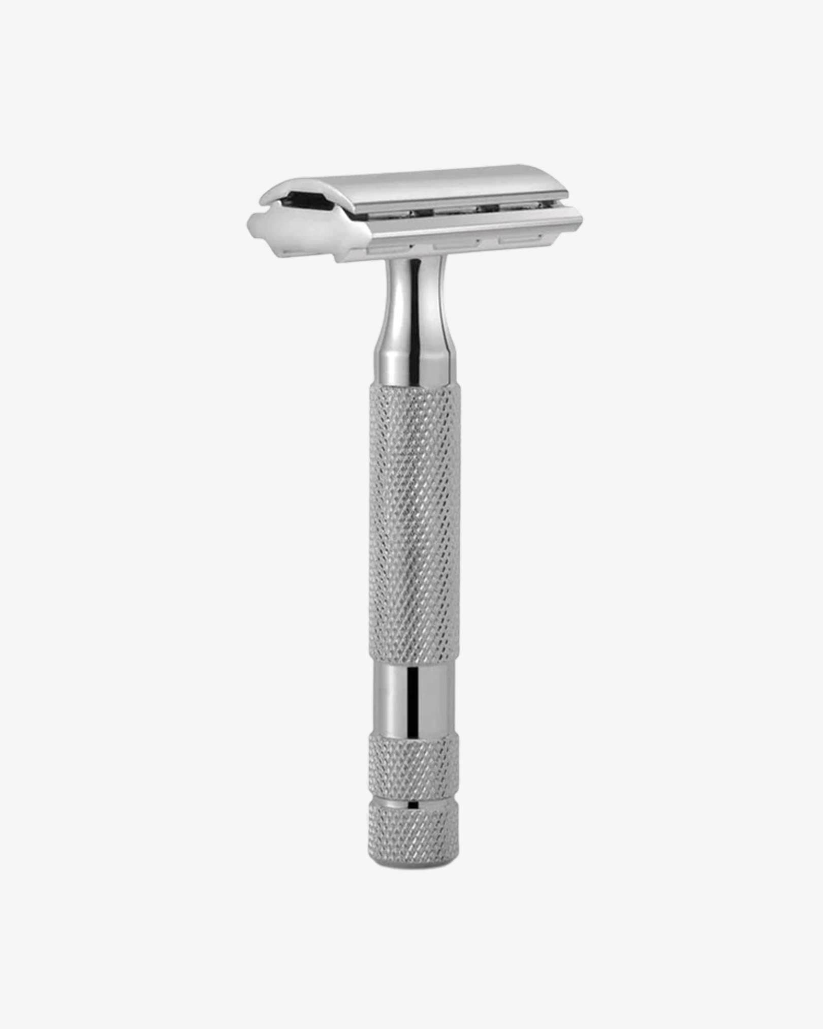 6C Safety Razor White Chrome