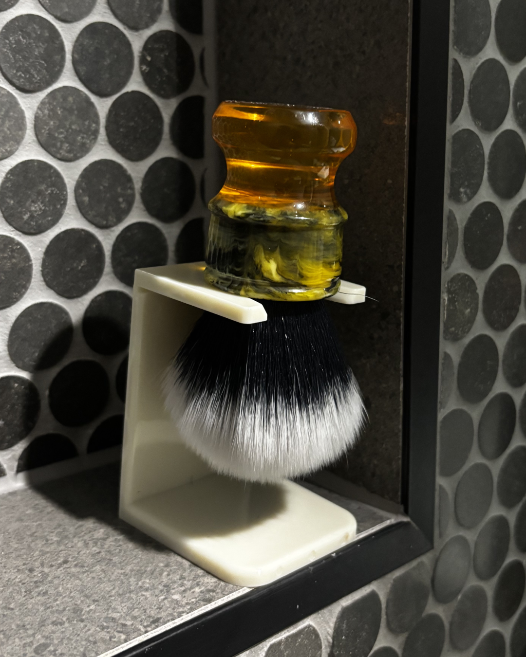 Shaving Brush Stand - White